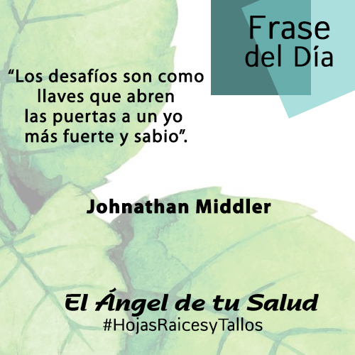 “Los desafíos son como llaves que abren las puertas a un yo más fuerte y sabio” - Johnathan Middler