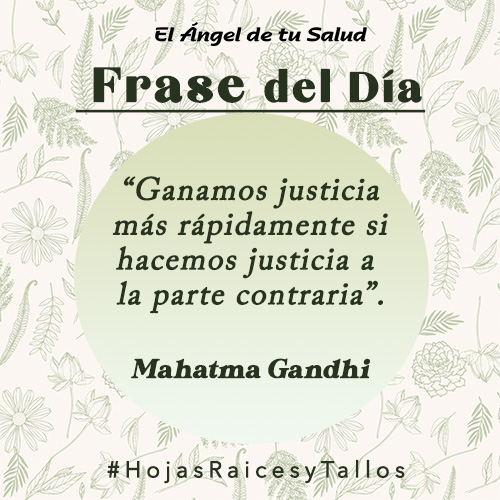 “Ganamos justicia más rápidamente si hacemos justicia a la parte contraria” - Mahatma Gandhi