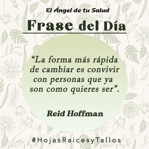 La forma ms rpida de cambiar es convivir con personas que ya son como quieres ser - Reid Hoffman