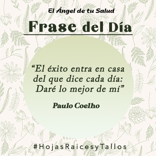 “El éxito entra en casa del que dice cada día: Daré lo mejor de mí” - Paulo Coelho