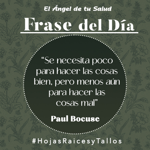 “Se necesita poco para hacer las cosas bien, pero menos aún para hacer las cosas mal” - Paul Bocuse
