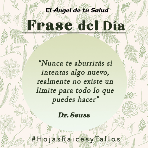 “Nunca te aburrirás si intentas algo nuevo, realmente no existe un límite para todo lo que puedes hacer” - Dr. Seuss