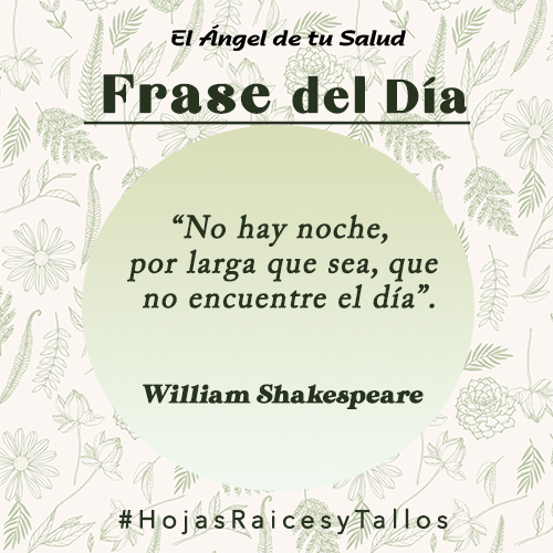 “No hay noche, por larga que sea, que no encuentre el día” - William Shakespeare